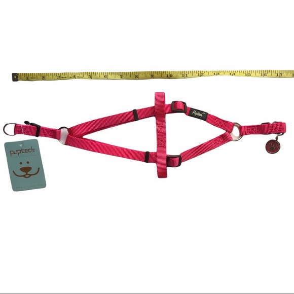 NEW PUPTECK PiNK No Pull Step-In Dog Puppy Harness Adjustable Paw Print Charm - Picture 6 of 12